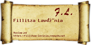 Fillitza Lavínia névjegykártya
