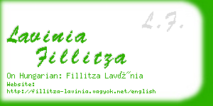 lavinia fillitza business card
